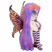 Figurine f  cheveux violets style Jour des morts 