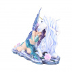 Figurine fe de l'eau endormie et sa licorne (34 cm)