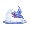 Figurine fe de l'eau endormie et sa licorne (34 cm)