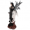 Figurine fée des ténèbres avec son jeune dragon blanc (57 cm)