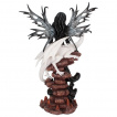 Figurine fe des tnbres avec son jeune dragon blanc (57 cm)