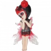Figurine fée gothique noire et rouge