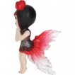 Figurine fée gothique noire et rouge