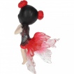 Figurine fée gothique noire et rouge
