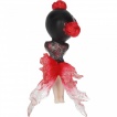 Figurine fée gothique noire et rouge