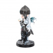 Figurine fe magicienne et son chat noir 