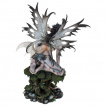 Figurine fée Mélusine et son dragon blanc (48 cm)