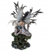 Figurine fe Mlusine et son dragon blanc (48 cm)