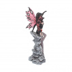 Figurine fée sexy assise sur une ruine de temple (28.5cm)