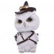 Figurine Hibou blanc steampunk  chapeau - 16cm