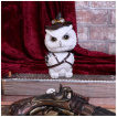 Figurine Hibou blanc steampunk  chapeau - 16cm