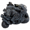 Figurine La Mort sur sa moto aux roues fondues par la vitesse (19,5cm)