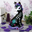 Figurine licorne crane de sucre noire et violette - Nemesis Now