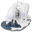 Figurine loups blancs se dsaltrant (35 cm)