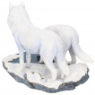 Figurine loups blancs se dsaltrant (35 cm)