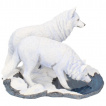 Figurine loups blancs se dsaltrant (35 cm)