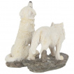 Figurine loups blancs se prparant  la chasse (9,8cm)