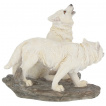 Figurine loups blancs se prparant  la chasse (9,8cm)