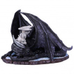 Figurine majestueuse mre dragonne noire et son adorable bb dragon (18cm)