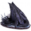 Figurine majestueuse mre dragonne noire et son adorable bb dragon (18cm)