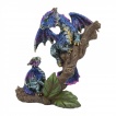 Figurine maman et bébé dragons