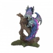 Figurine maman et bébé dragons