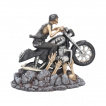 Figurine motard squelette sortant de l'enfer -  James Ryman (16cm)