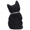 Figurine petit chat noir faisant un doigt d'honneur (16,5cm)