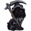 Figurine petit chat noir  faux et collier de cranes - Nemesis Now (10,2cm)