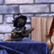 Figurine petit chat sorcier sur son balai (11cm) - Nemesis Now