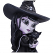 Figurine petite sorcière Hexara avec son chaton  (15cm)