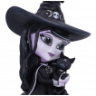 Figurine petite sorcire Hexara avec son chaton  (15cm)