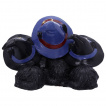 Figurine 3 petits chatons noirs  chapeau de sorcire (9,8cm)