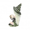 Figurine sorcière verte Zelda tenant un crane humain (16.5cm)