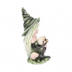 Figurine sorcière verte Zelda tenant un crane humain (16.5cm)