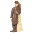 Figurine steampunk couple de squelettes maris (20,5cm)