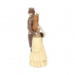 Figurine steampunk couple de squelettes maris (20,5cm)