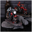 Figurine style biker  motard dmon sur sa moto - James Ryman	(20cm)