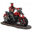 Figurine style biker  motard dmon sur sa moto - James Ryman	(20cm)