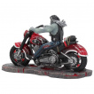 Figurine style biker  motard zombie sur sa moto - James Ryman (20cm)