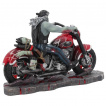Figurine style biker  motard zombie sur sa moto - James Ryman (20cm)