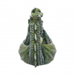 Figurine tendre maman dragon verte avec son petit (20.2cm)