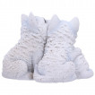 Figurine trio de bébés loups blancs