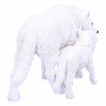 Figurines louve blanche et son louveteau (27,5 cm)