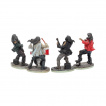 Figurines squelettes musiciens groupe de rock (lot de 4)