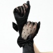 Gants femme gothiques satin à noeud papillon - Restyle