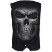 Gilet gothique homme à crane, symbole tribal et fausse broche