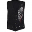 Gilet punk-rock homme à tête de mort ailée