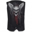 Gilet punk-rock homme à tête de mort ailée