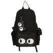 Grand sac  dos gothique  tte de chat noir + pochette - BANNED